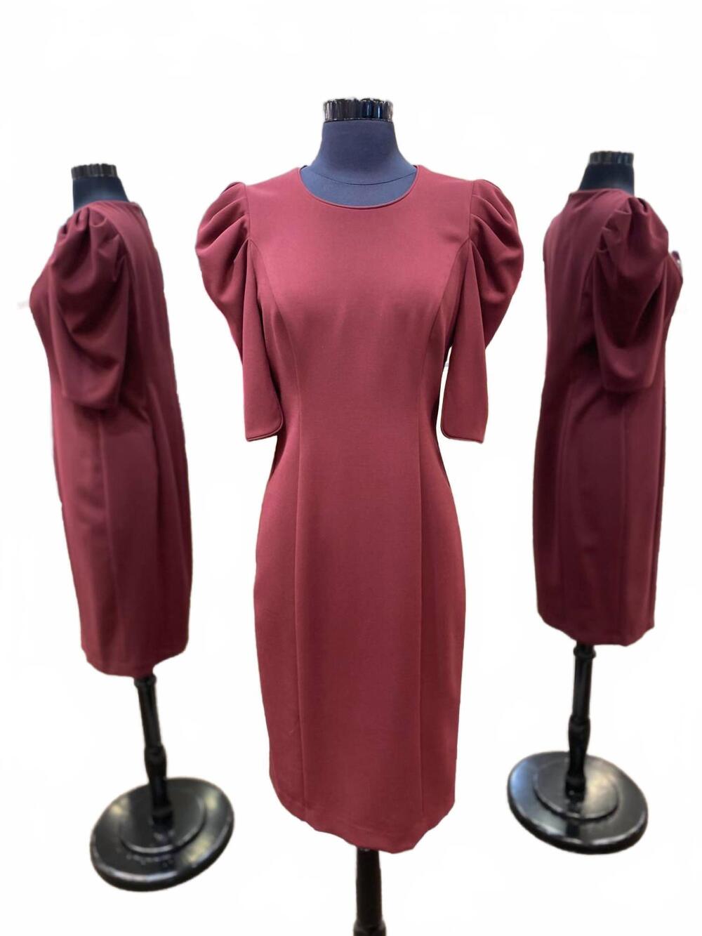 NEW BLACK HALO women's puff sleeve dress in heroine